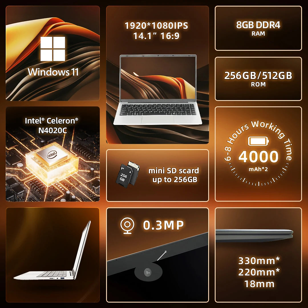 New Low Price 8GB RAM 512GB SSD Laptop with Free Shipping