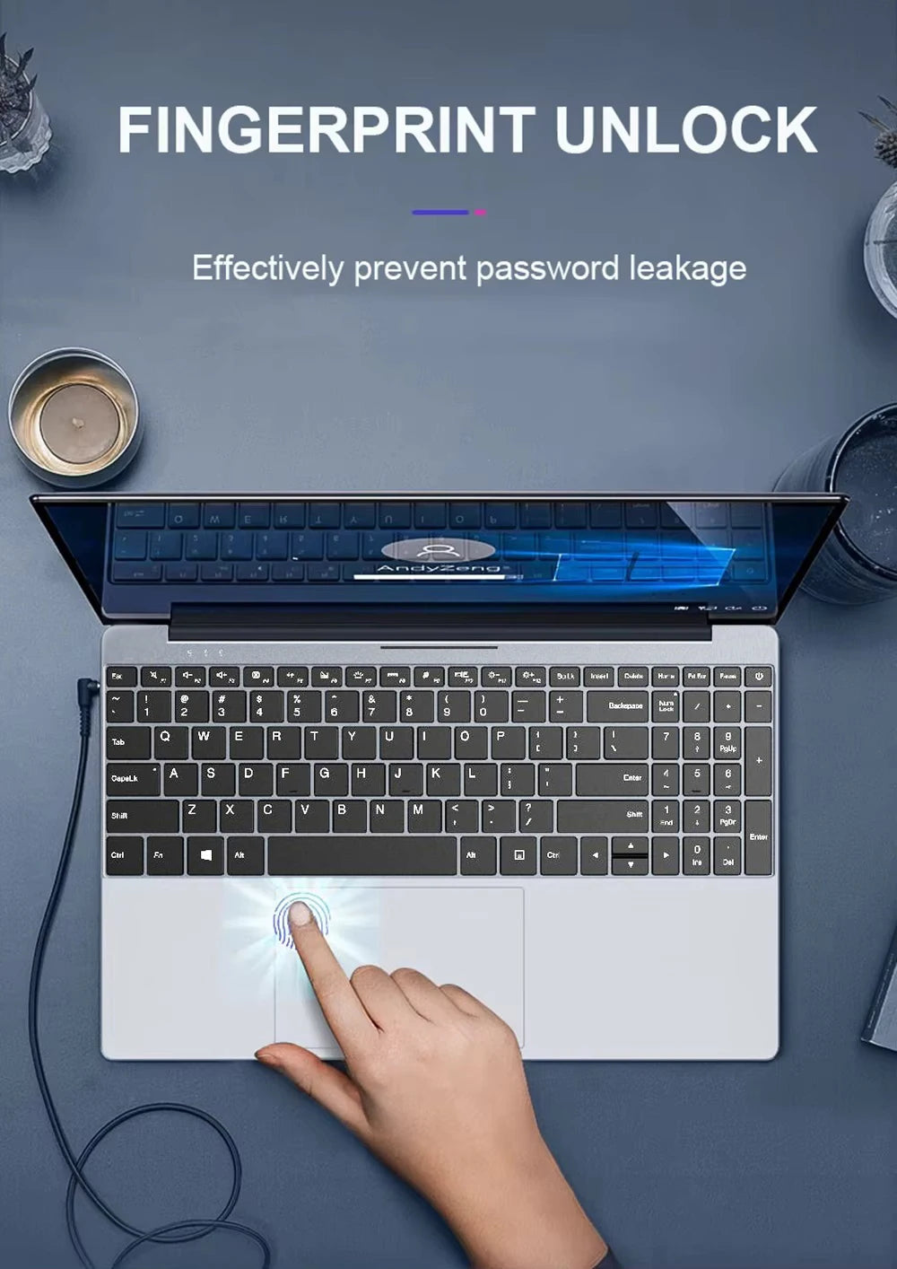 2026 15.6" Windows 11 Pro Laptop Computer Intel Core i9 10980HK 16GB 1TB Laptops Office Computer Fingerprint Unlock Notebook PC