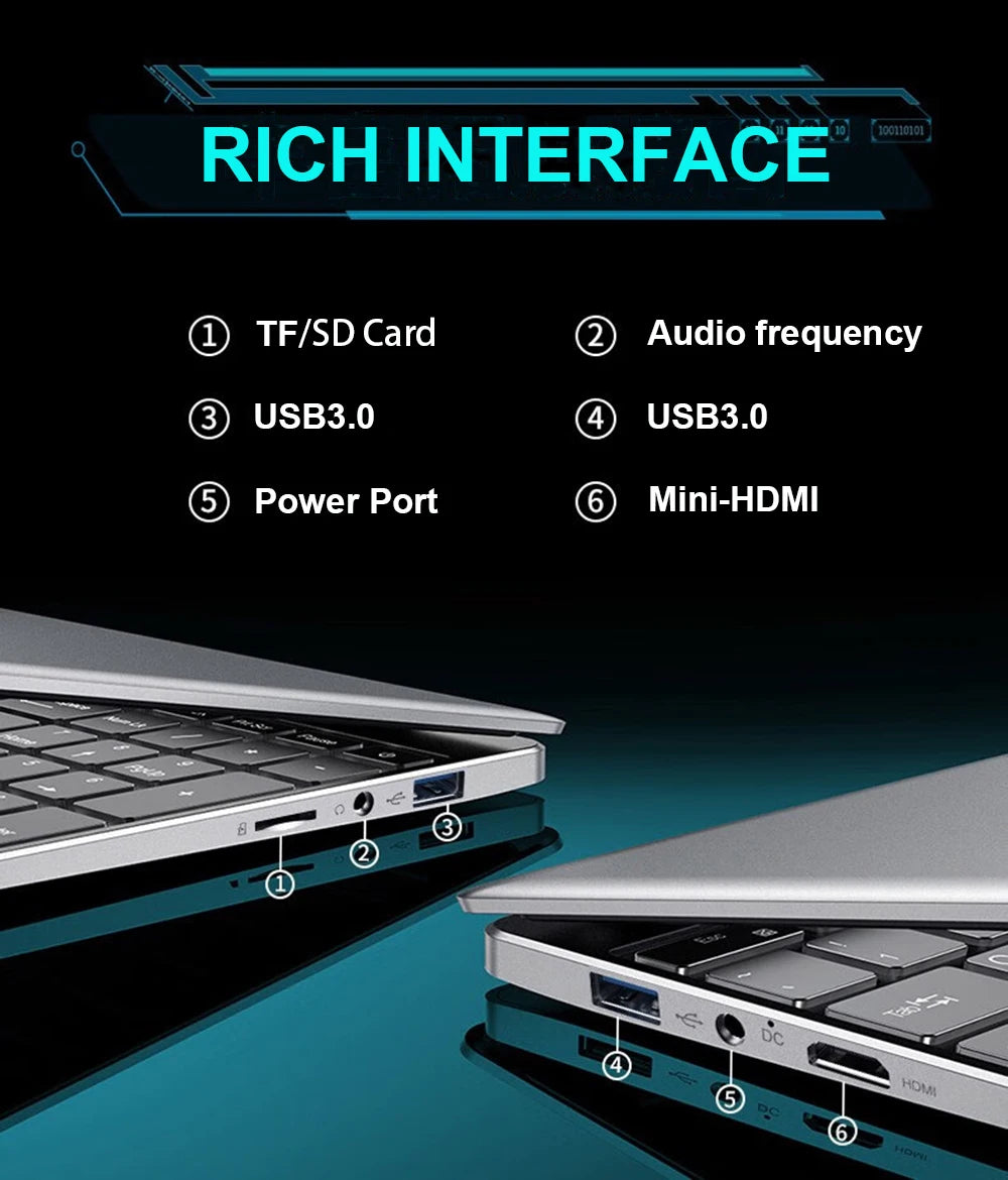 2026 15.6" Windows 11 Pro Laptop Computer Intel Core i9 10980HK 16GB 1TB Laptops Office Computer Fingerprint Unlock Notebook PC