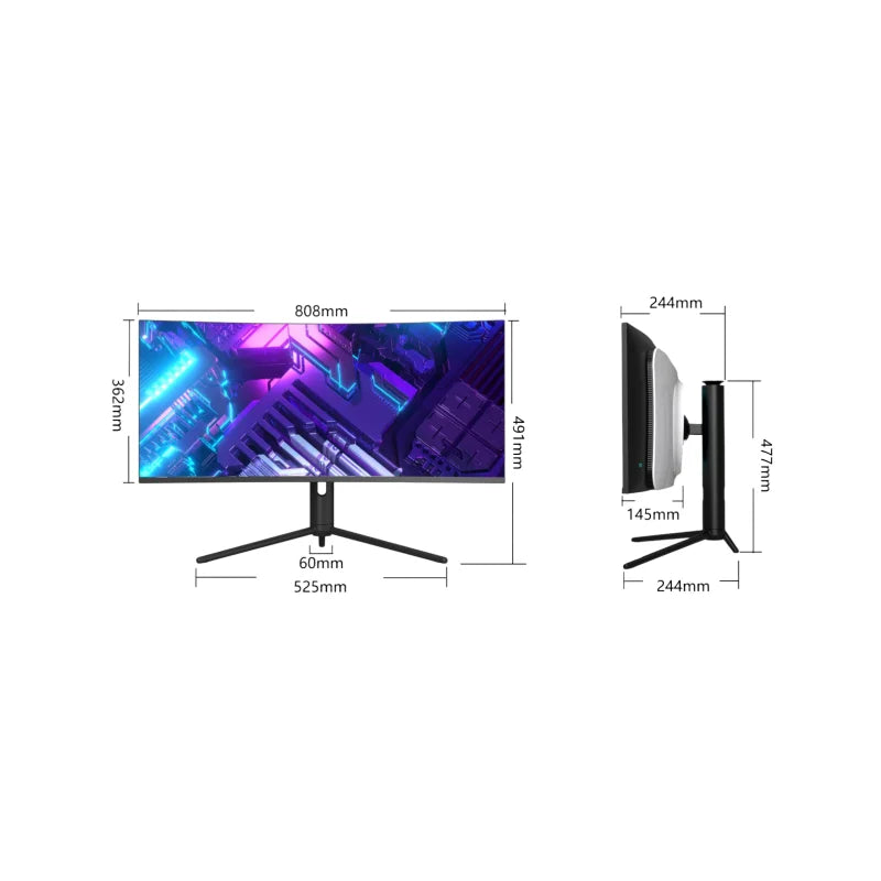 34inch 3440x1440p High Quality Industrial PC Monitor 144Hz All-in-One PC Desktop Computer I9 Curved Gaming DDR4 LCD WiFi