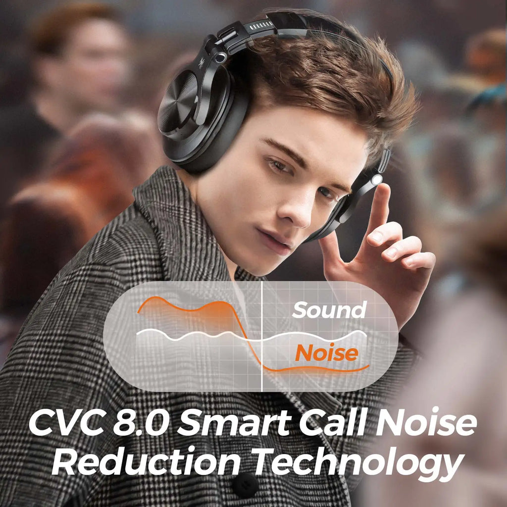 A70 Headset Super Bass 650mAh Battery Noise Canceling 40mm Driver Headphone Detachable Cable Over Ear DJ Headphone  Professional