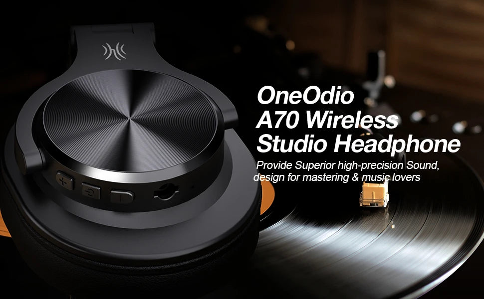 A70 Headset Super Bass 650mAh Battery Noise Canceling 40mm Driver Headphone Detachable Cable Over Ear DJ Headphone  Professional