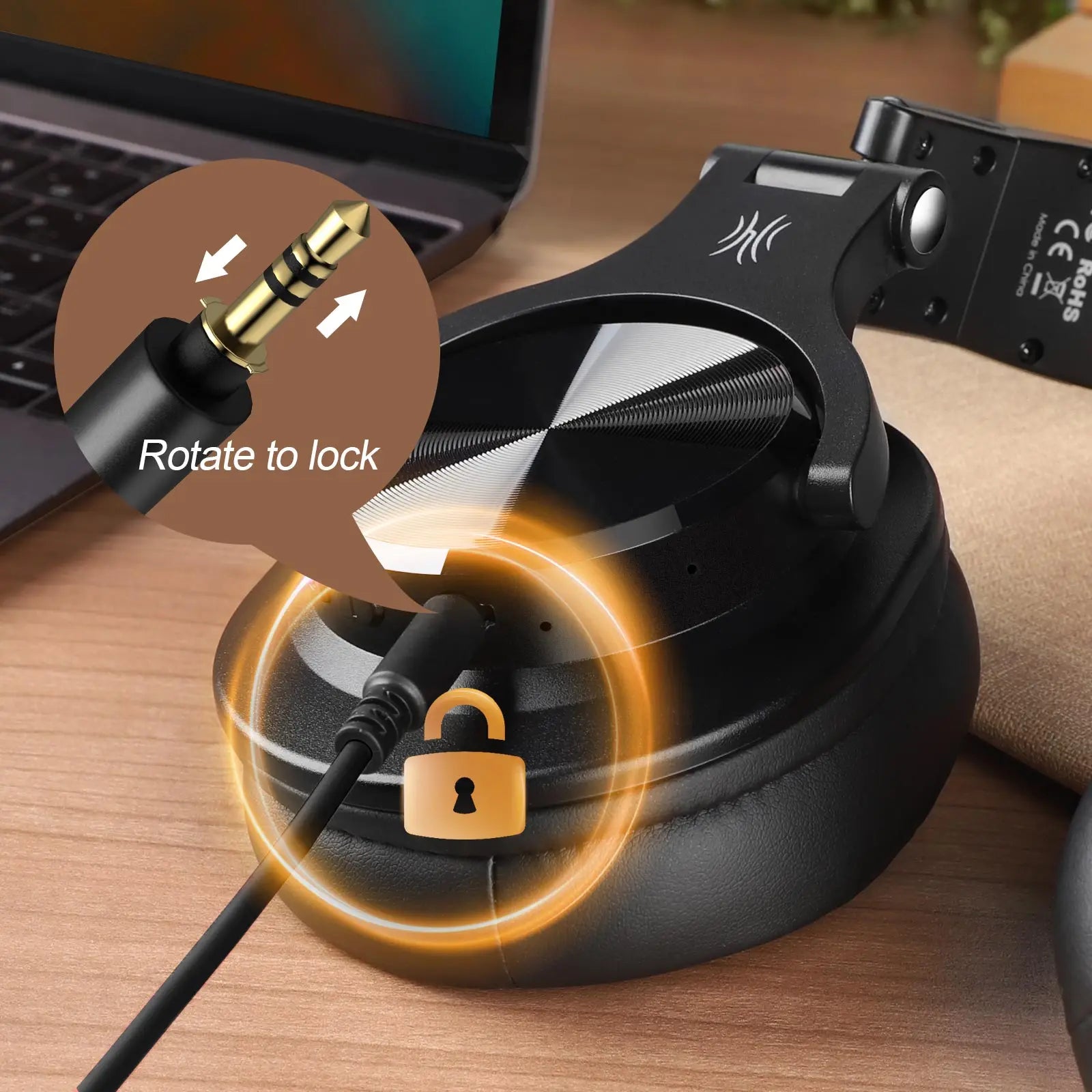 A70 Headset Super Bass 650mAh Battery Noise Canceling 40mm Driver Headphone Detachable Cable Over Ear DJ Headphone  Professional