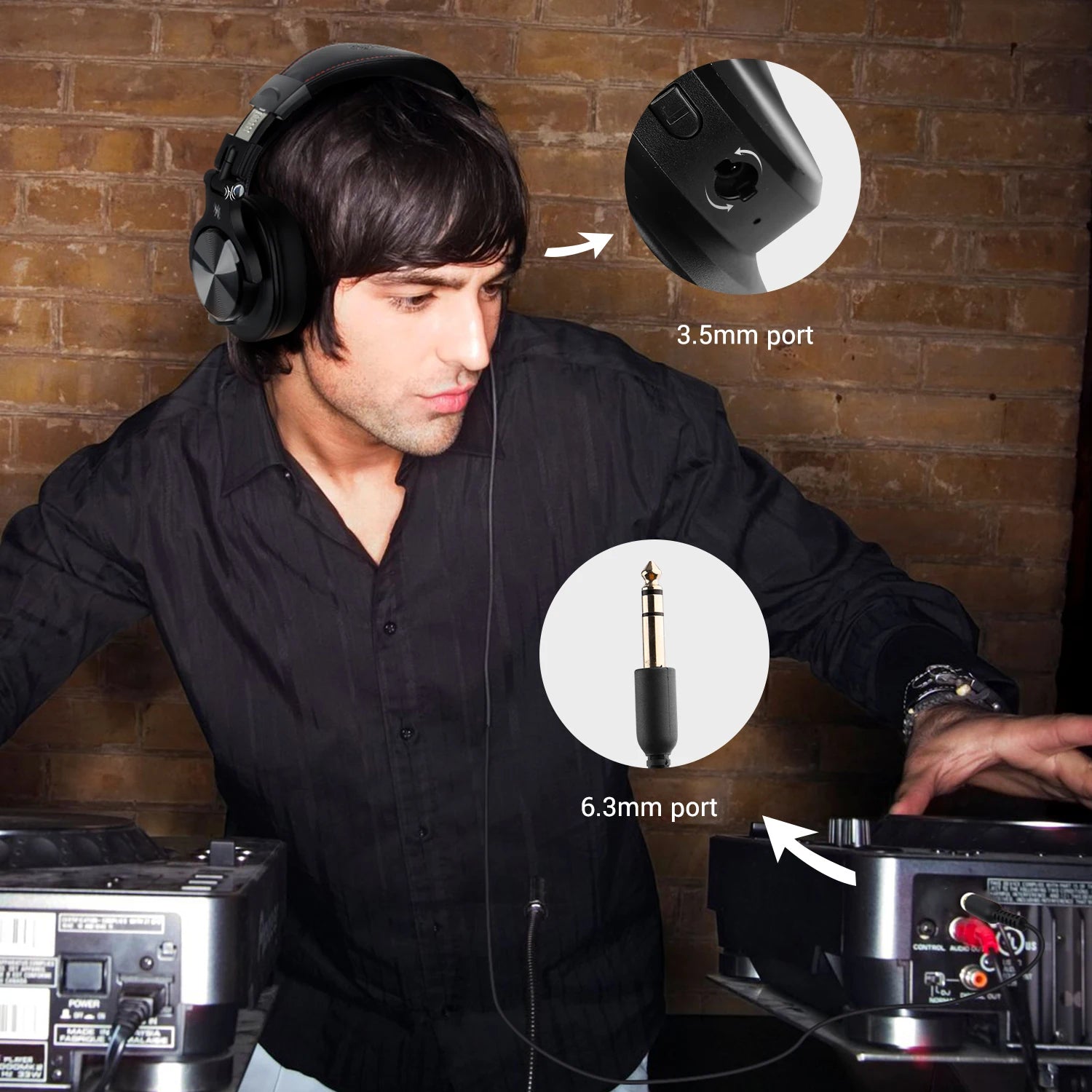 A70 Headset Super Bass 650mAh Battery Noise Canceling 40mm Driver Headphone Detachable Cable Over Ear DJ Headphone  Professional