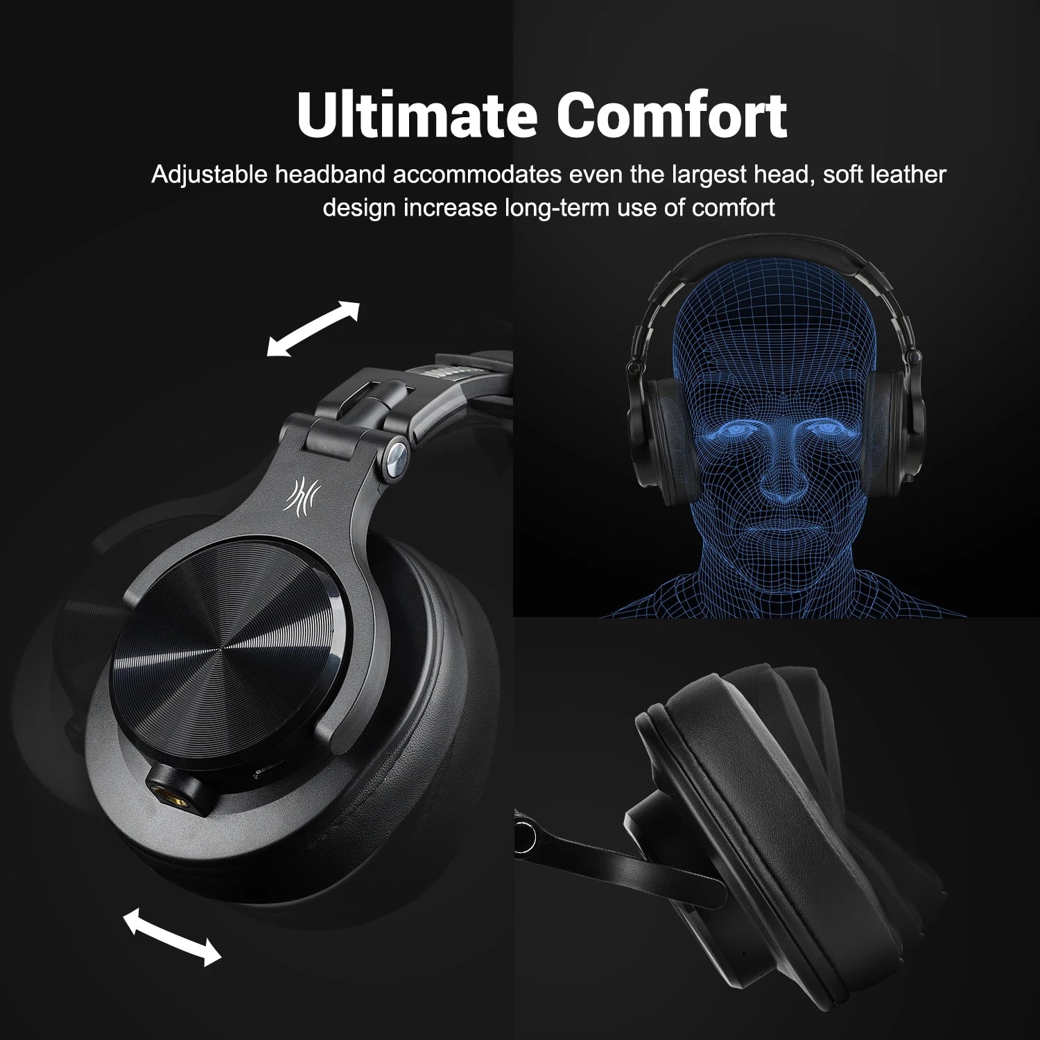 A70 Headset Super Bass 650mAh Battery Noise Canceling 40mm Driver Headphone Detachable Cable Over Ear DJ Headphone  Professional