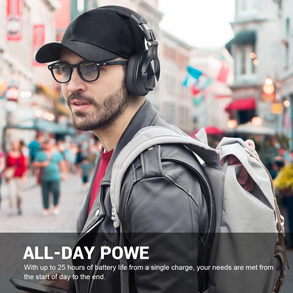 A70 Headset Super Bass 650mAh Battery Noise Canceling 40mm Driver Headphone Detachable Cable Over Ear DJ Headphone  Professional