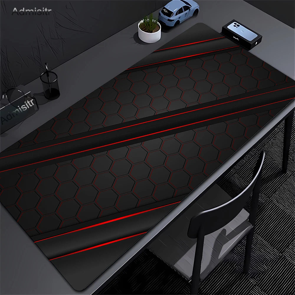 Hexagon Large Gaming Mousepads Design Mouse Pad Computer Mousepad Desk Mat 90x40cm Desk Pads For PC Keyboard Mats Table Rug Xxl