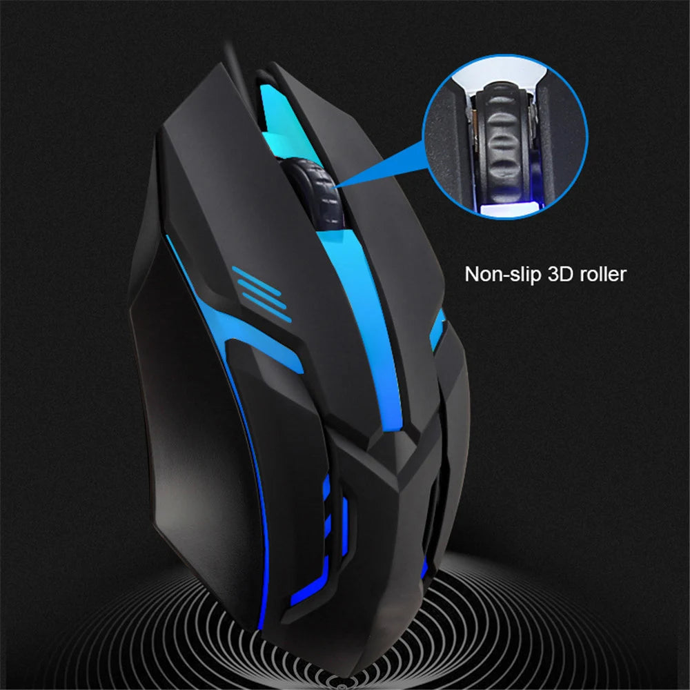 Esports USB Wired Mouse, Colorful LED Gaming Mouse, Wired Optical Mouse, Suitable for Desktop and Laptop Computers