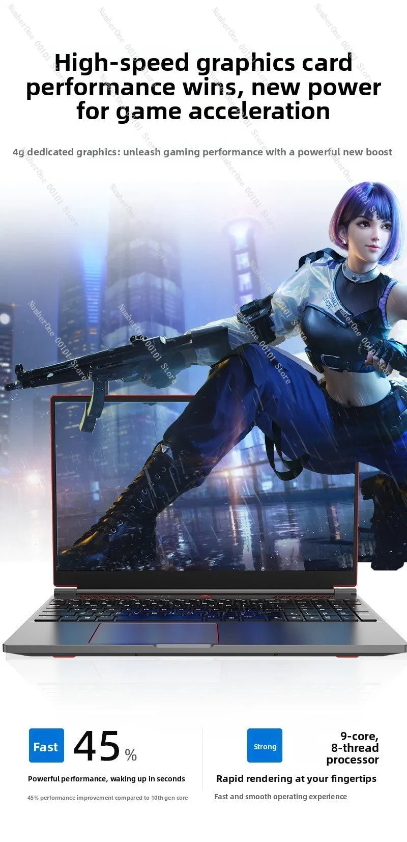 16-inch Core i9 Gaming Laptop with 4060 Graphics Card, High-Performance Stock Laptop for Sale, Gaming Ready