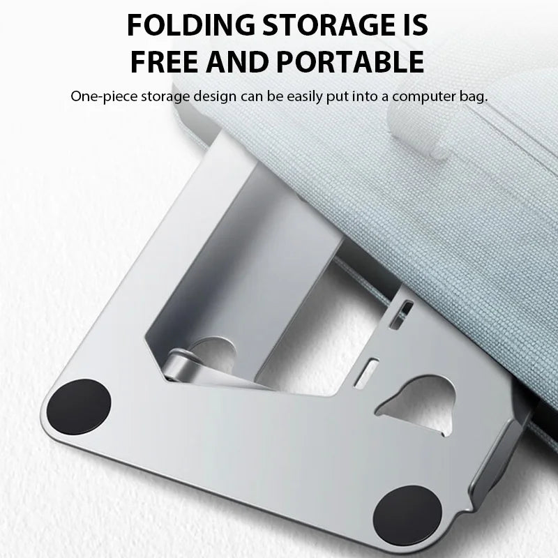 XMSJ Laptop Stand Adjustable Carbon Steel Notebook Tablet Stand Up to 17 Inch Macbook Laptop Portable Foldable Cooling Holder