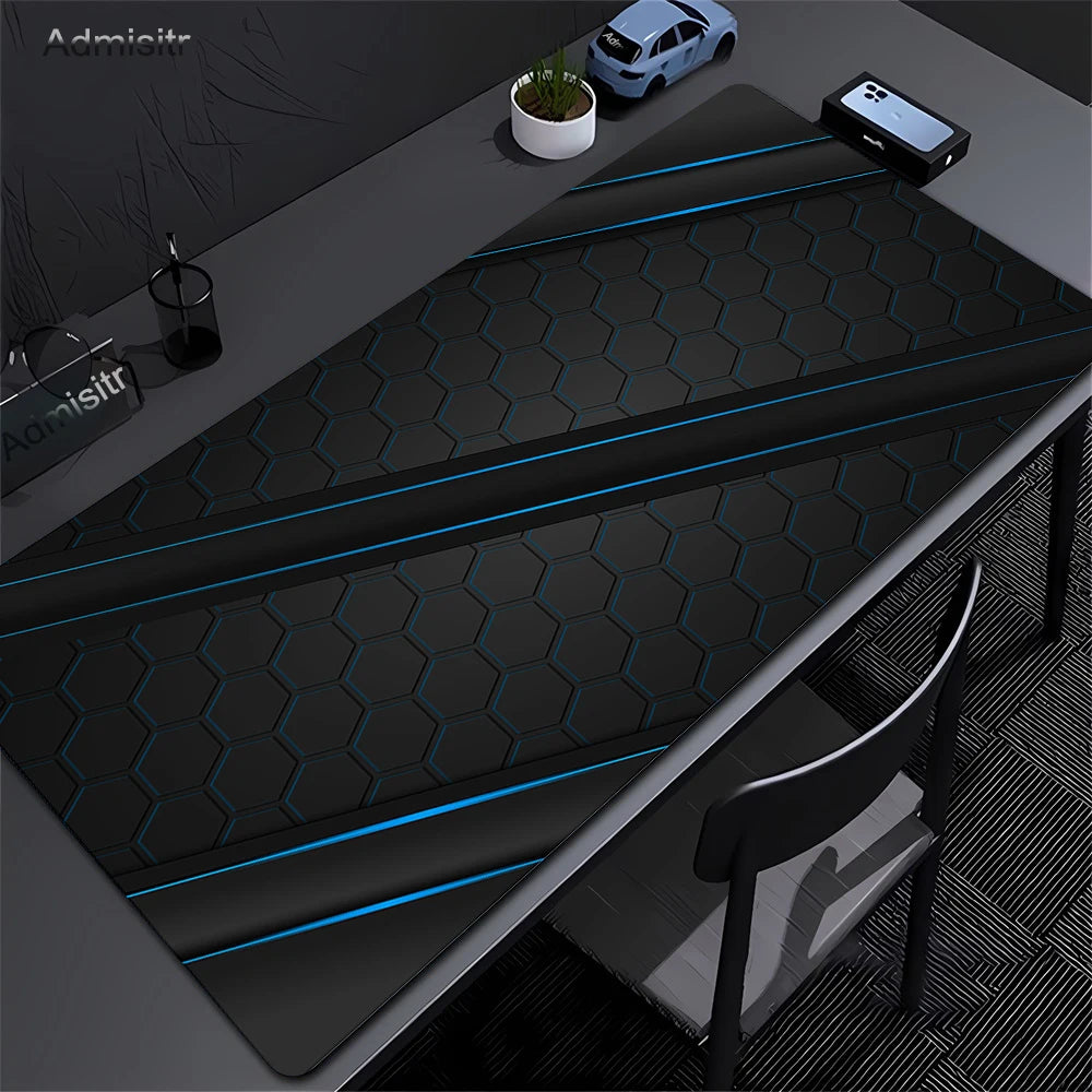 Hexagon Large Gaming Mousepads Design Mouse Pad Computer Mousepad Desk Mat 90x40cm Desk Pads For PC Keyboard Mats Table Rug Xxl
