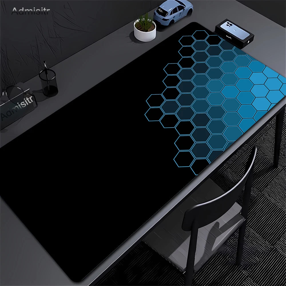 Hexagon Large Gaming Mousepads Design Mouse Pad Computer Mousepad Desk Mat 90x40cm Desk Pads For PC Keyboard Mats Table Rug Xxl