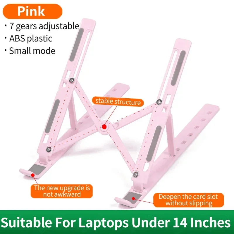 Adjustable Laptop Stand Portable Foldable Notebook Bracket Computer Monitor Holder For Macbook Air iPad Tablets Base Accessories