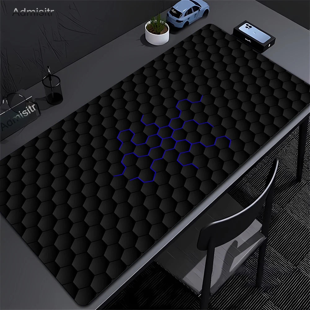 Hexagon Large Gaming Mousepads Design Mouse Pad Computer Mousepad Desk Mat 90x40cm Desk Pads For PC Keyboard Mats Table Rug Xxl