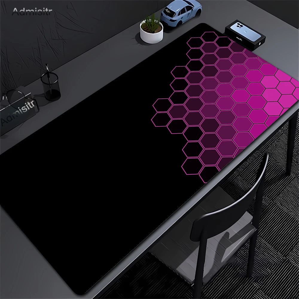 Hexagon Large Gaming Mousepads Design Mouse Pad Computer Mousepad Desk Mat 90x40cm Desk Pads For PC Keyboard Mats Table Rug Xxl