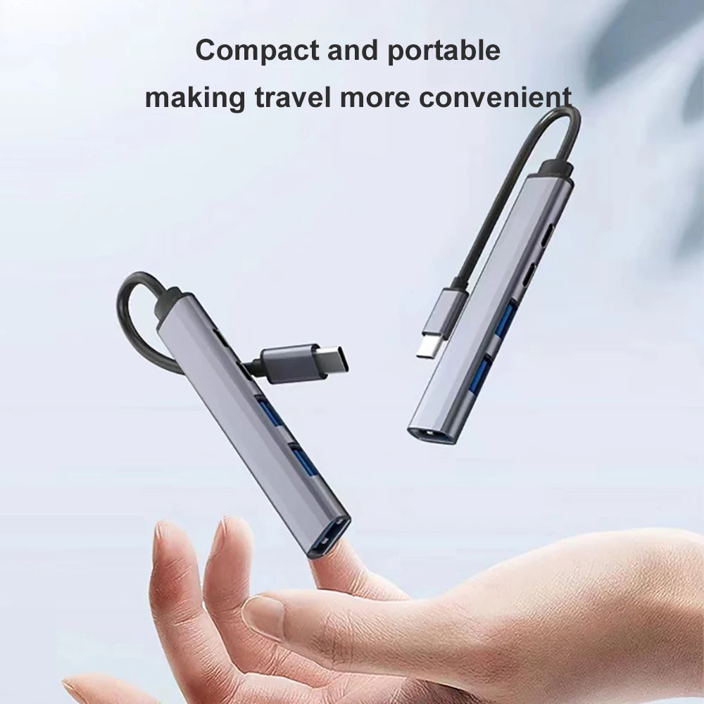 KEBIDUMEI 5-IN-2 USB C 3.0 HUB Type C to USB HUB PD 65W USB Splitter Adapter OTG 5Gbps Transmission For PC Laptop Macbook Pro