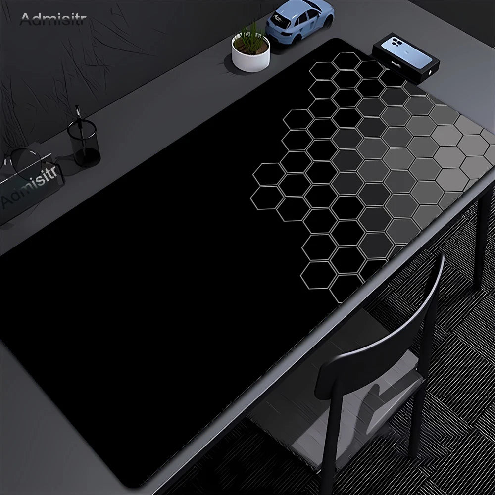Hexagon Large Gaming Mousepads Design Mouse Pad Computer Mousepad Desk Mat 90x40cm Desk Pads For PC Keyboard Mats Table Rug Xxl