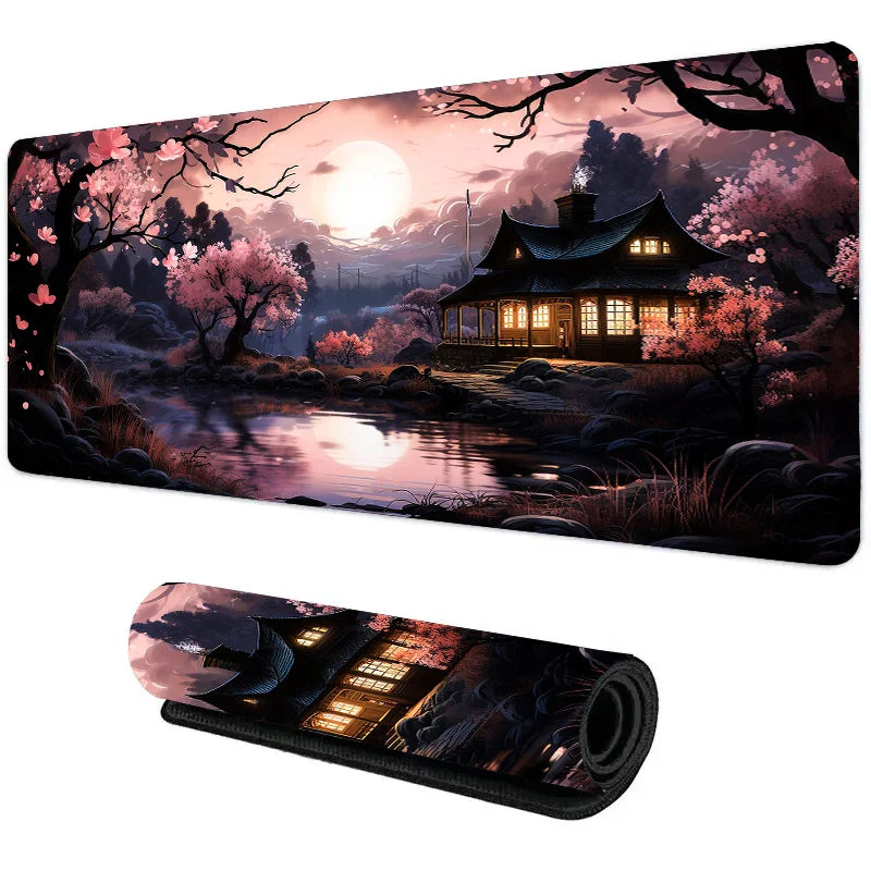 Night Moonlight large cool mouse pad laptop non-slip esports office desk mat game player mousepad mini PC desktop accessories