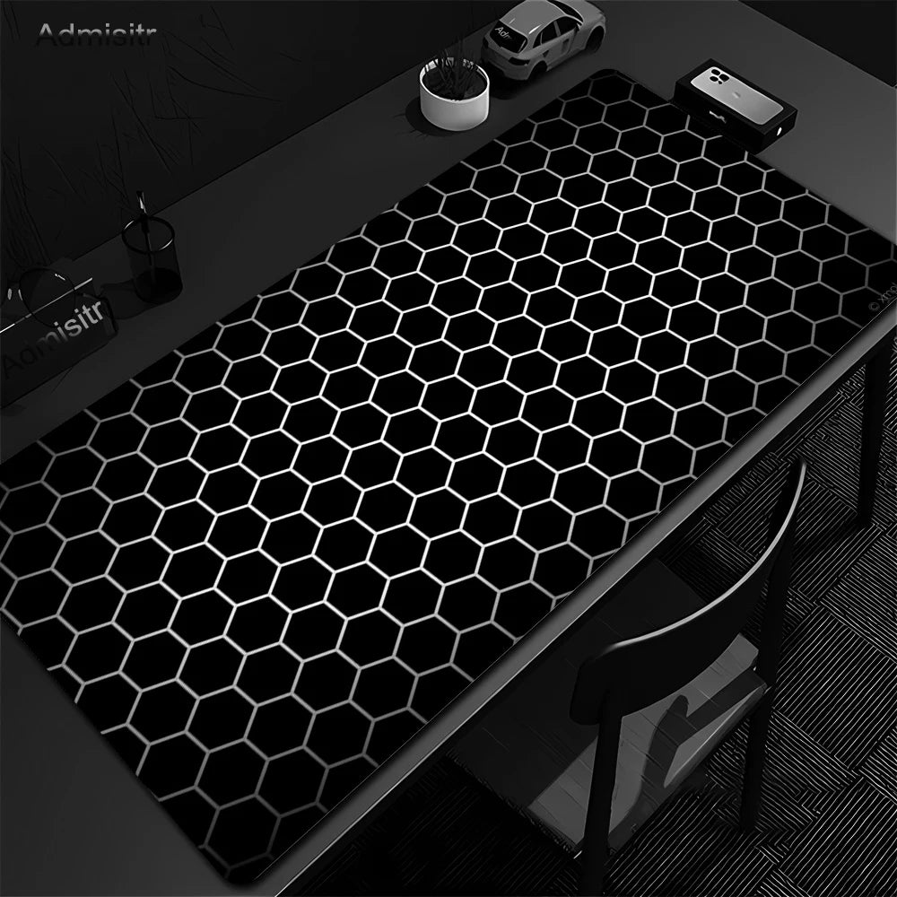 Hexagon Large Gaming Mousepads Design Mouse Pad Computer Mousepad Desk Mat 90x40cm Desk Pads For PC Keyboard Mats Table Rug Xxl
