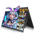 16" Portable Monitor 1200P IPS 100%sRGB 300Cd/m² Comes with dual speakers Travel Gaming Display for Laptop Switch ps4 ps5 Xbox
