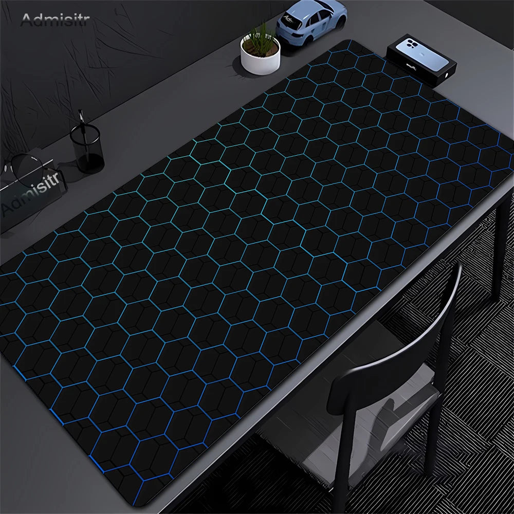 Hexagon Large Gaming Mousepads Design Mouse Pad Computer Mousepad Desk Mat 90x40cm Desk Pads For PC Keyboard Mats Table Rug Xxl