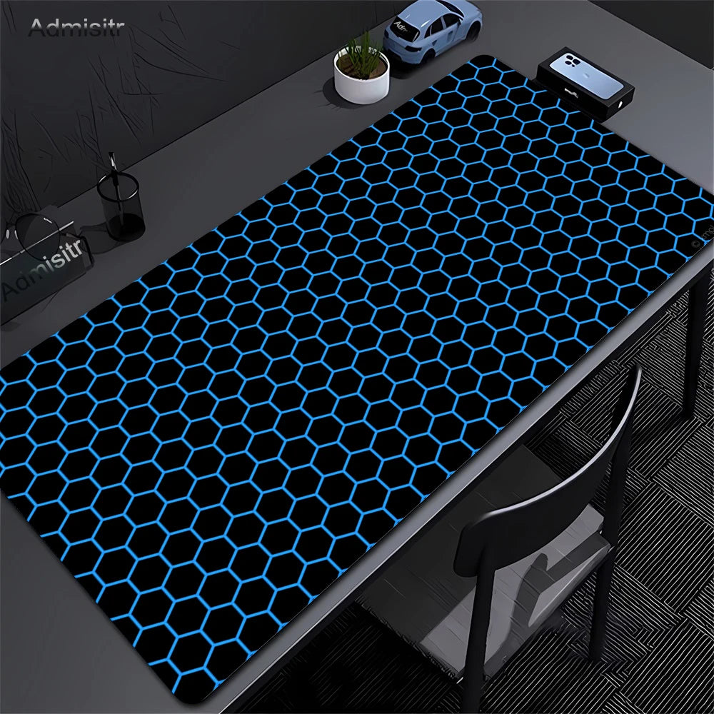 Hexagon Large Gaming Mousepads Design Mouse Pad Computer Mousepad Desk Mat 90x40cm Desk Pads For PC Keyboard Mats Table Rug Xxl